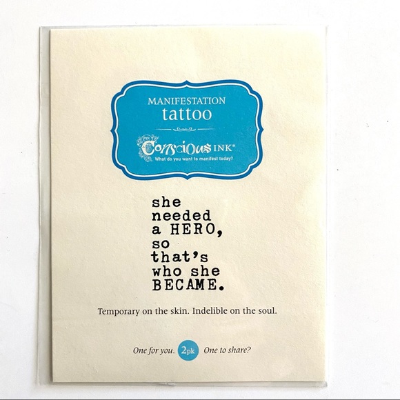 Conscious Ink Temporary Manifestation Tattoos 4 packs Love Yourself Be Free - Picture 5 of 13